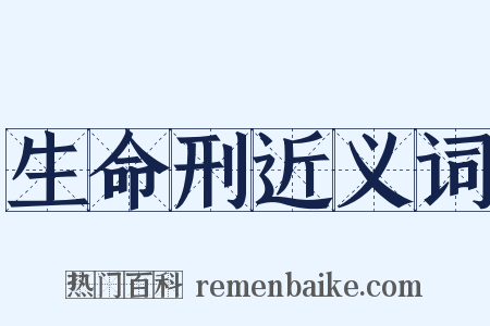 生命刑近义词是什么意思的图片